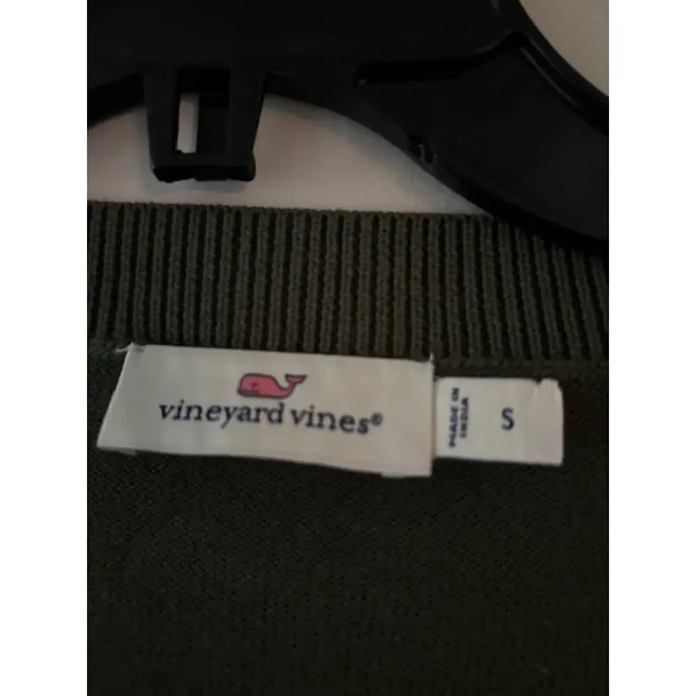 Vineyard Vines Heritage Cotton V-Neck Sweater Mens Small Green Preppy